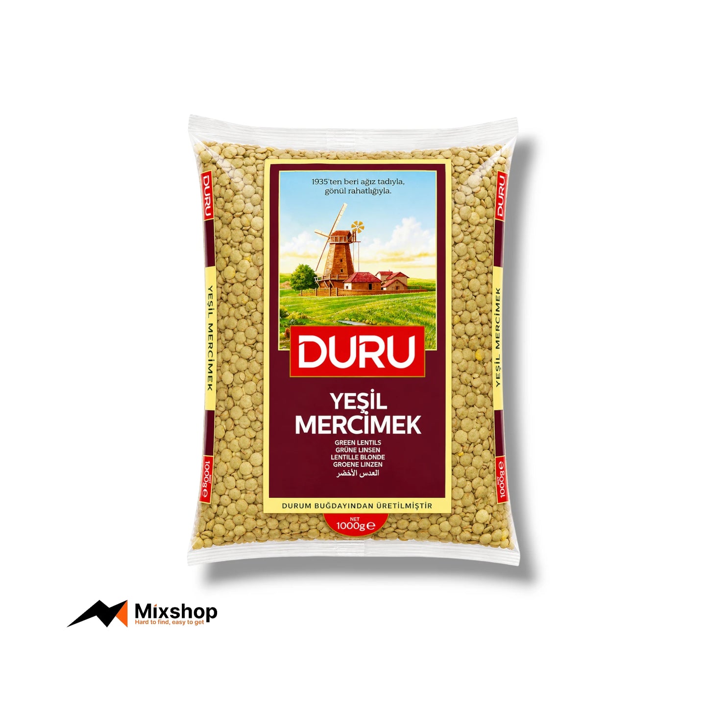Duru Yesil Mercimek Green Lentils 1000g