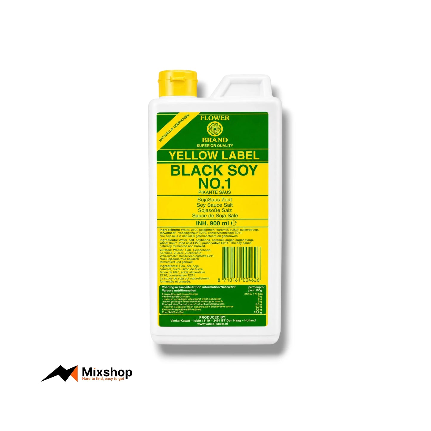 Flower Brand Yellow Label Black Soy No.1 Pikante Saus (Salty Soy Sauce) 900ml Product Image