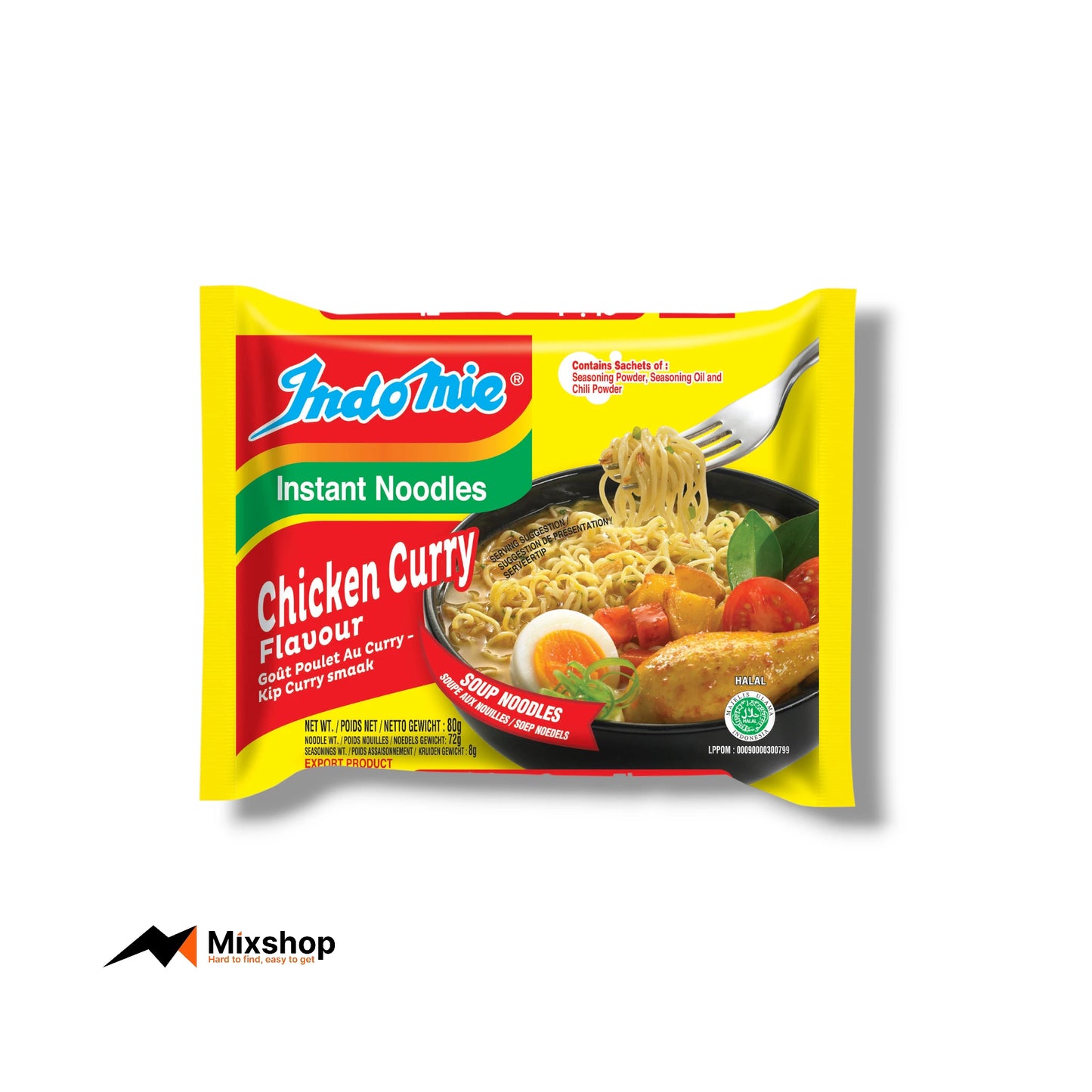 Indomie Instant Noodles Chicken Curry Flavour 80g Product Image