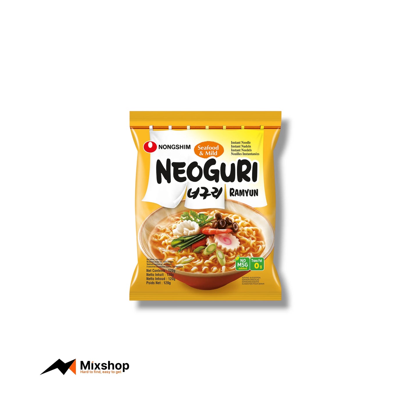 Nongshim Neoguri Seafood and Mild Ramyun 120g Product Image