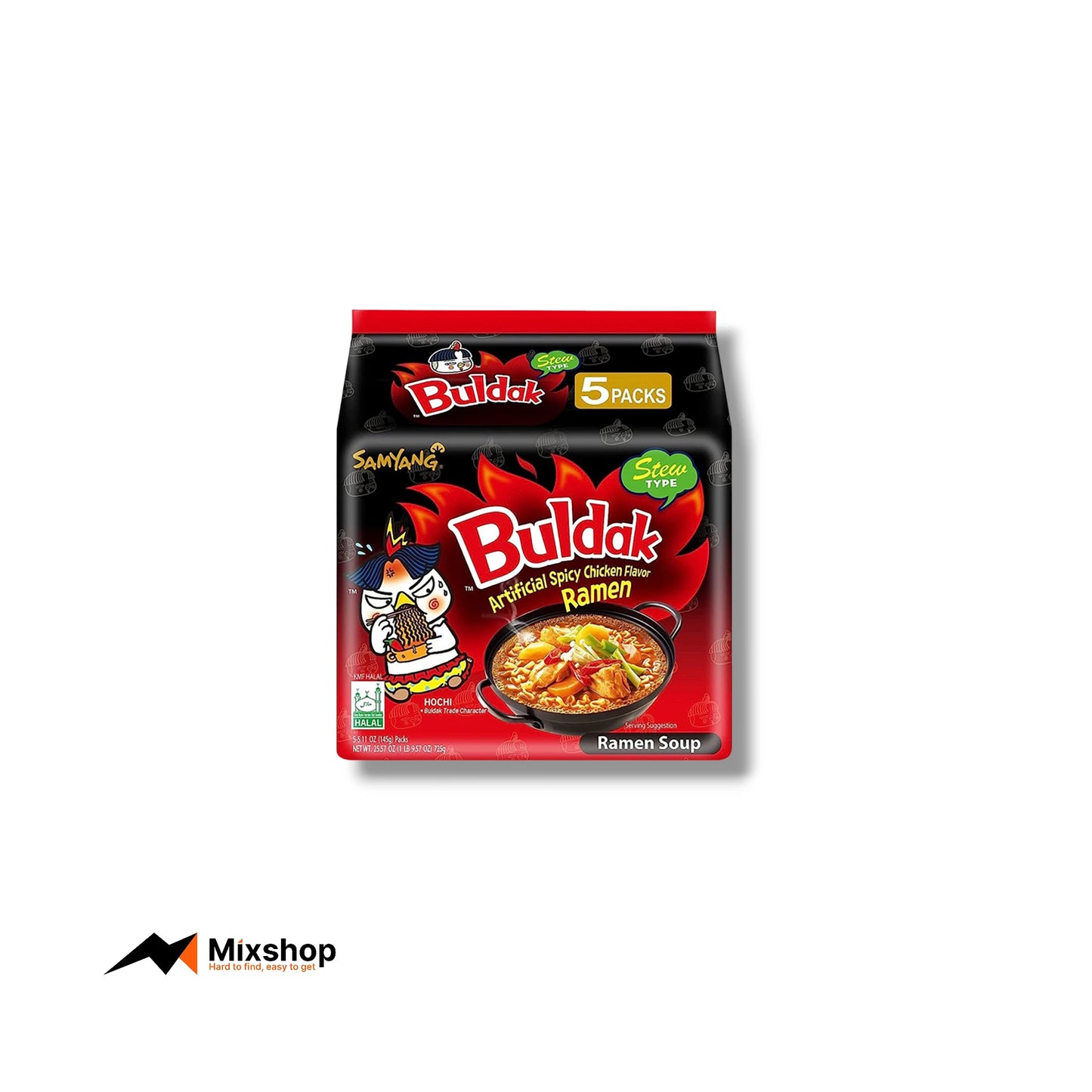 Samyang Buldak Stew Type Ramen 5-Pack 725g Product Image