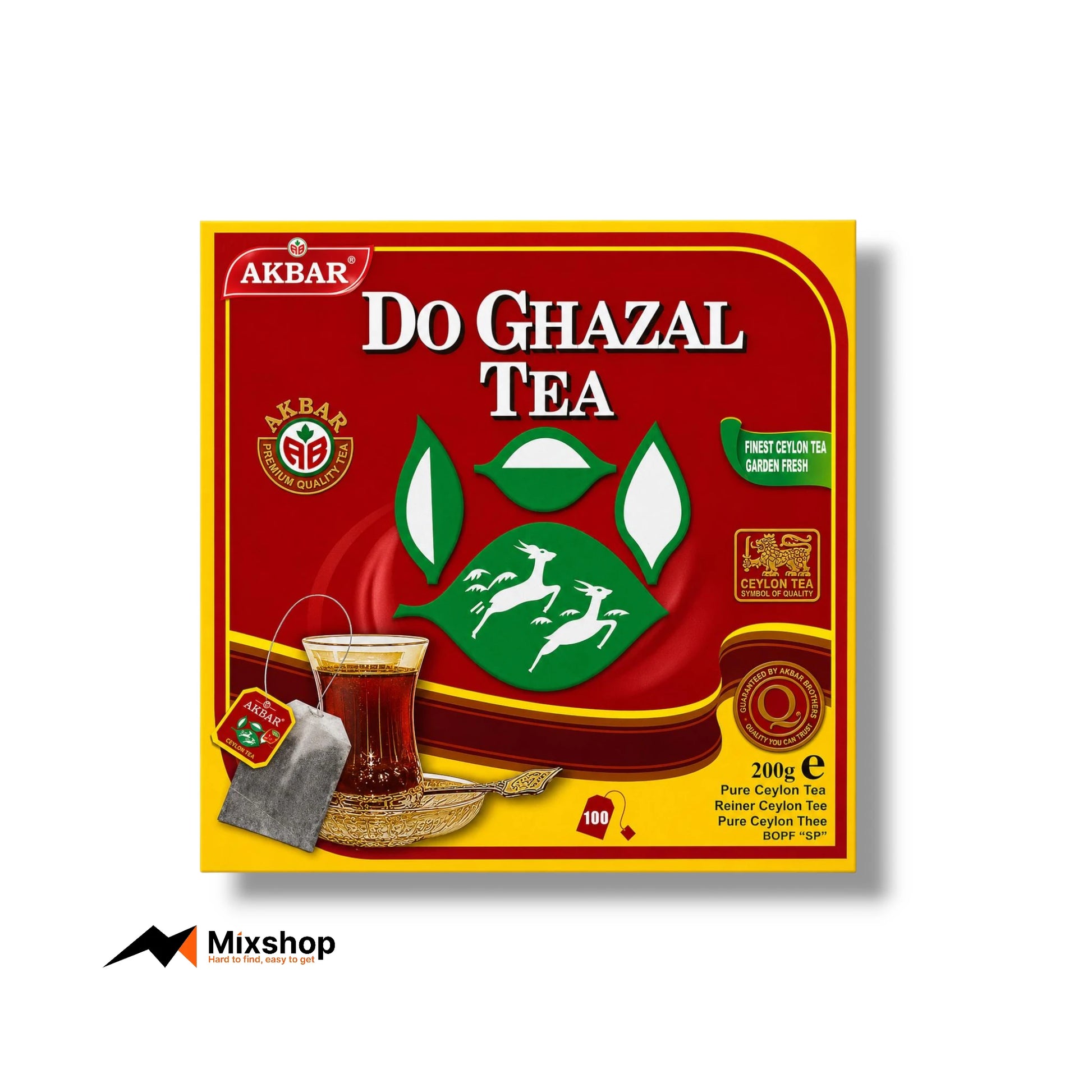 Akbar Do Ghazal Ceylon Black Tea Bags 200g Product Image