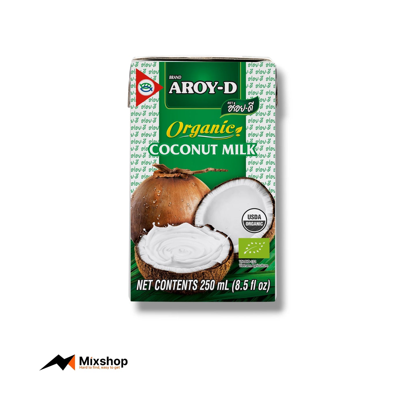 Aroy-D Organic Coconut Milk 250ml Product Image