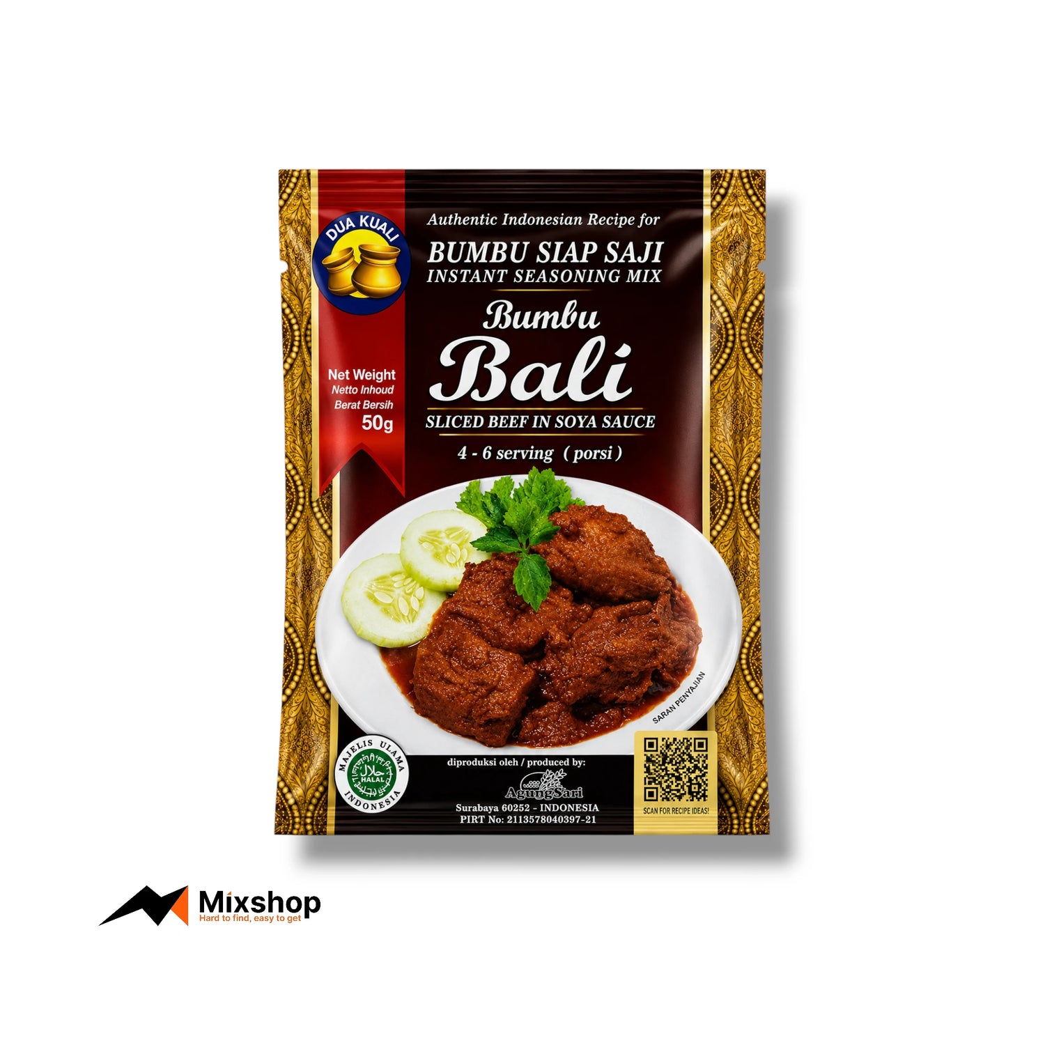 Dua Kuali Bumbu Bali Sliced Beef Soya Sauce 50g Product Image