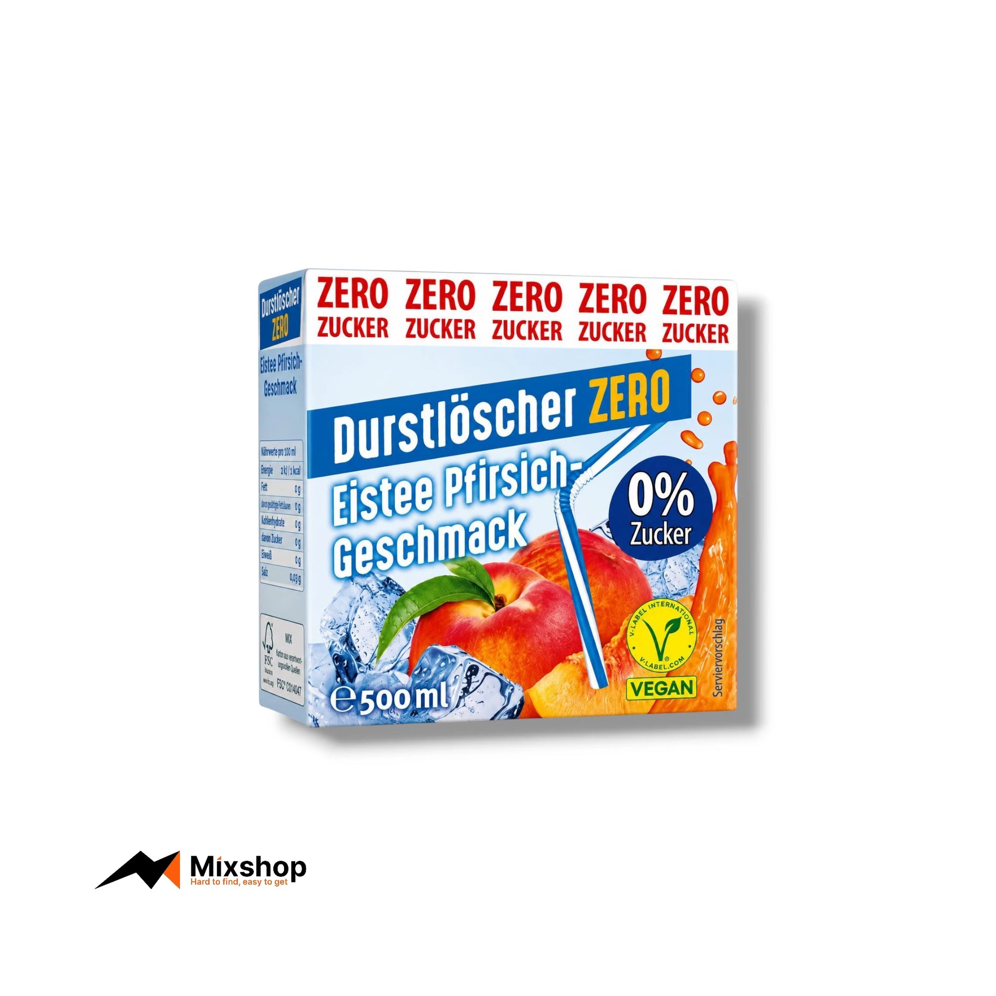 Durstlöscher ZERO Iced Tea Peach 500ml Product Image