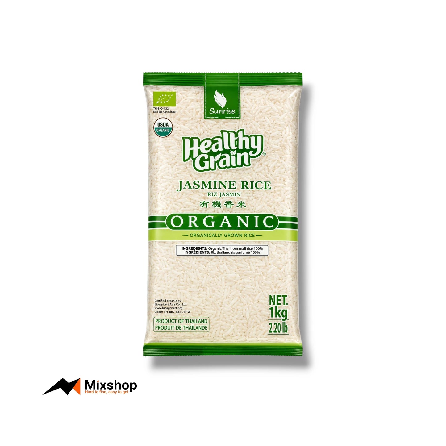 Healthy Grain Organic Jasmine Rice 1kg Product Image