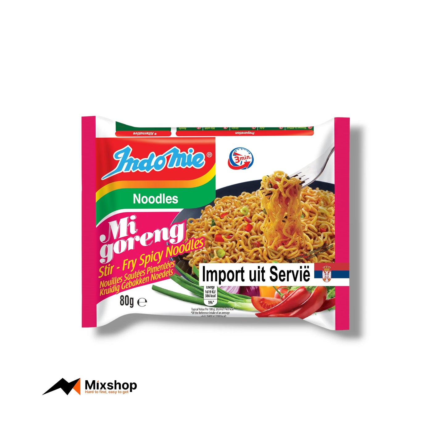 Indomie Mi Goreng Stir Fry Spicy Noodles 80g Product Image