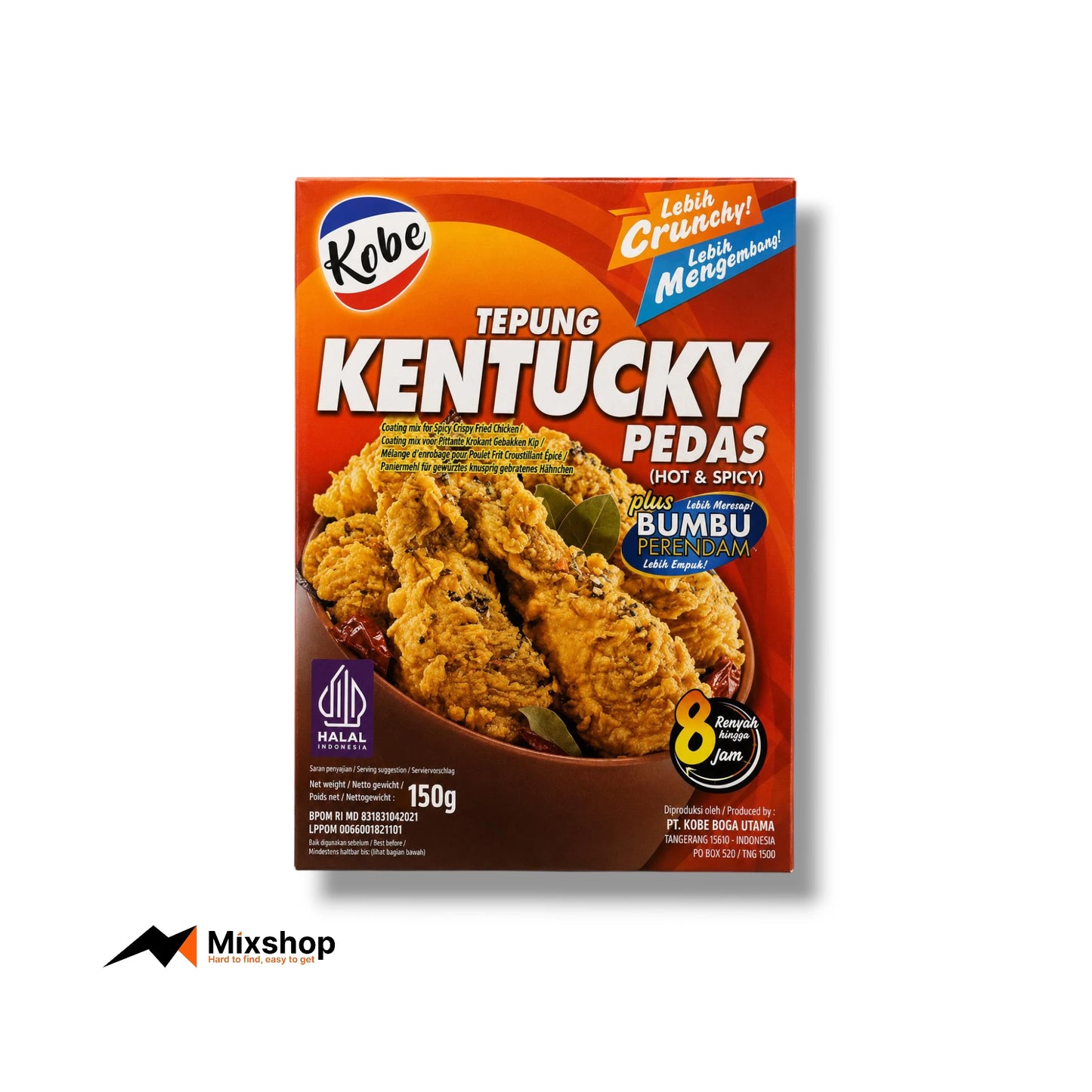 Kobe Tepung Kentucky Pedas Hot & Spicy Coating Mix 150g Product Image