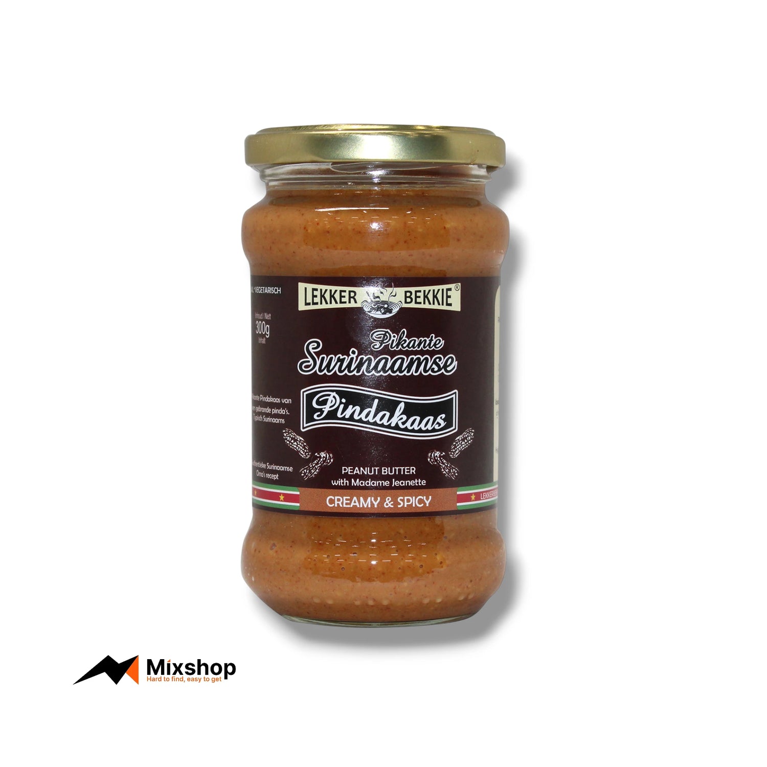 Lekker Bekkie Pikante Surinaamse Pindakaas 300g Product Image