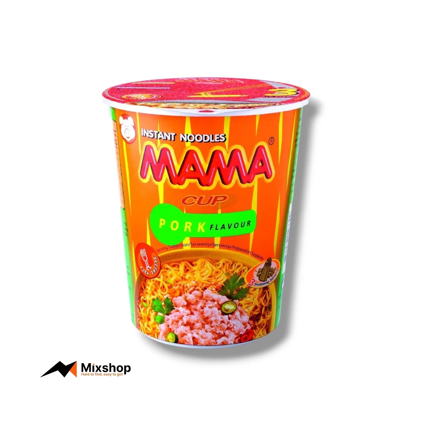 MAMA Instant Noodles Cup Pork Flavour Product Image