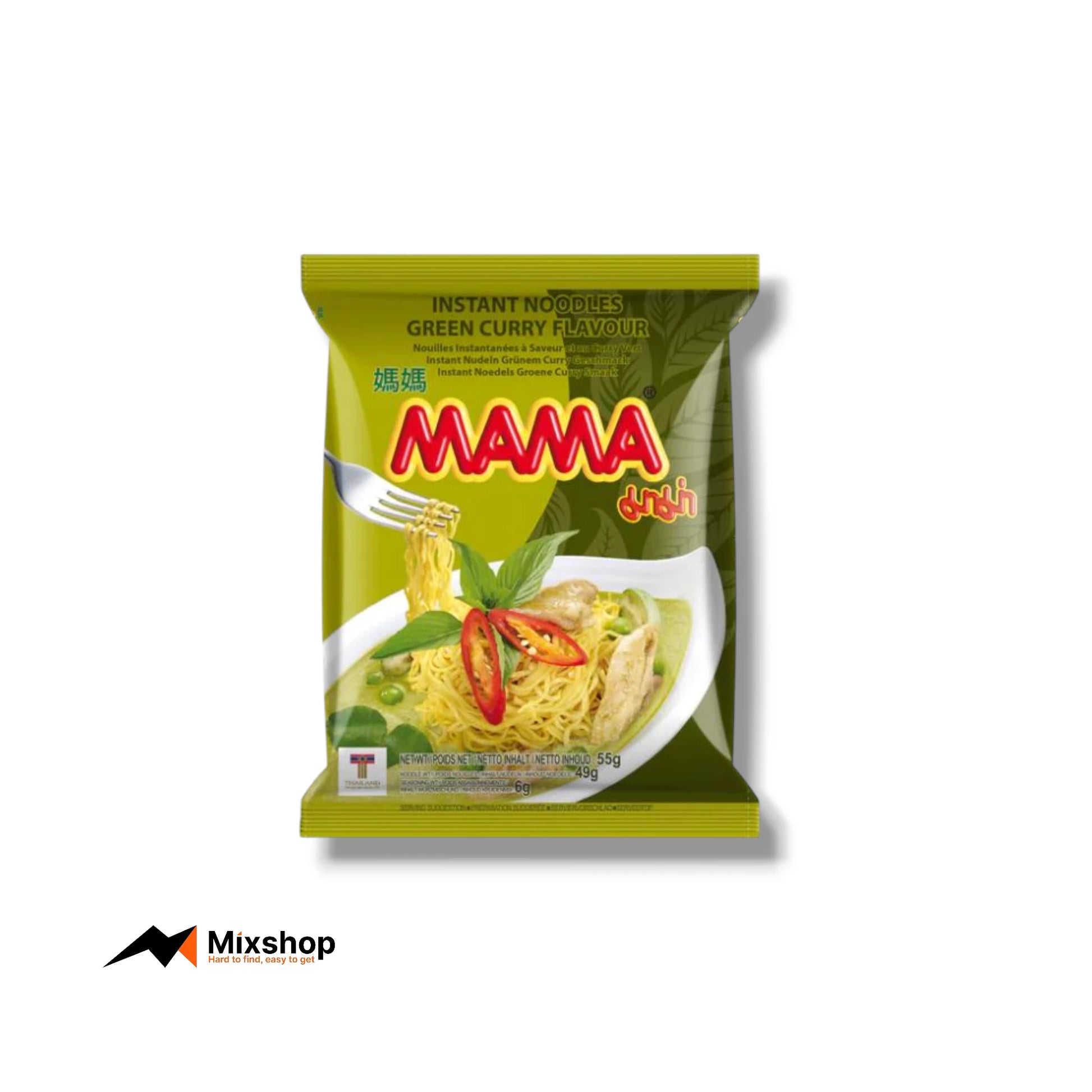 MAMA Instant Noodles Green Curry Flavour 55g Product Image