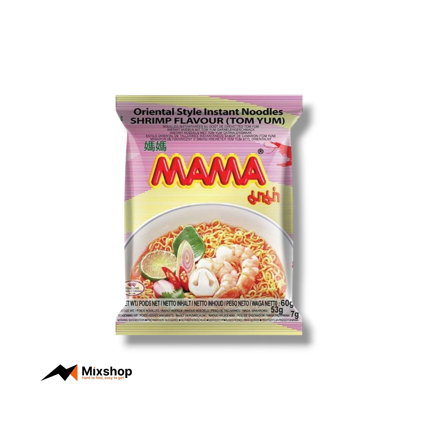 MAMA Instant Noodles Shrimp Tom Yum Flavour 60g Product Image
