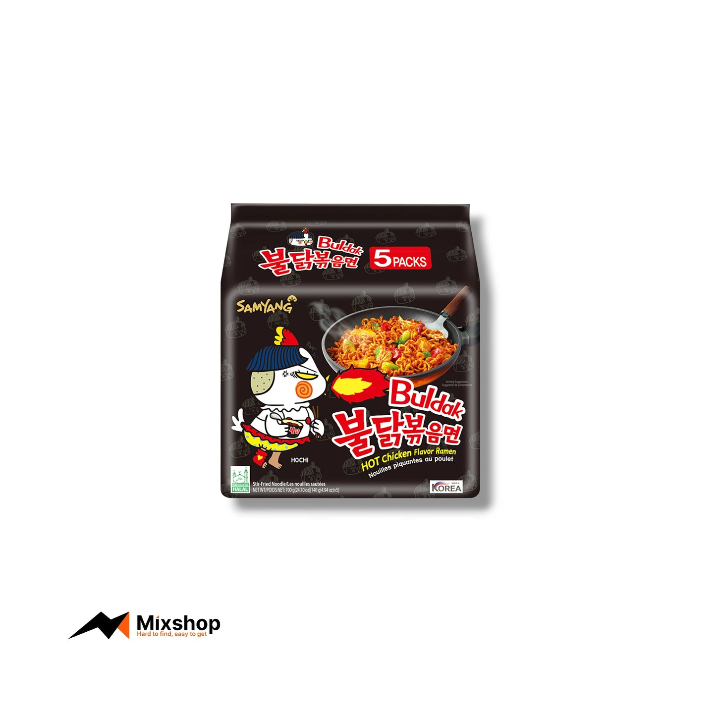 Samyang Buldak Hot Chicken Flavor Ramen 5-Pack 700g Product Image