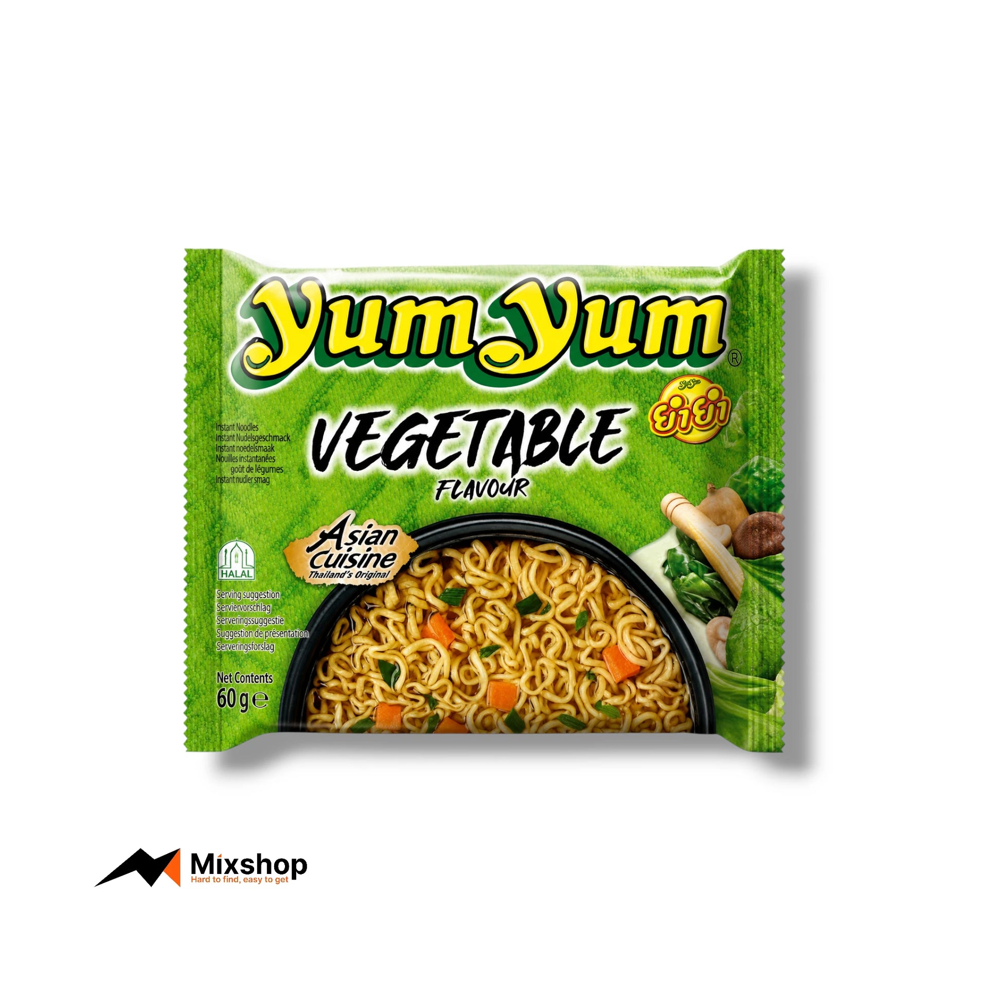 Yum Yum Vegetable Flavour Instant Noodles 60g Product Image