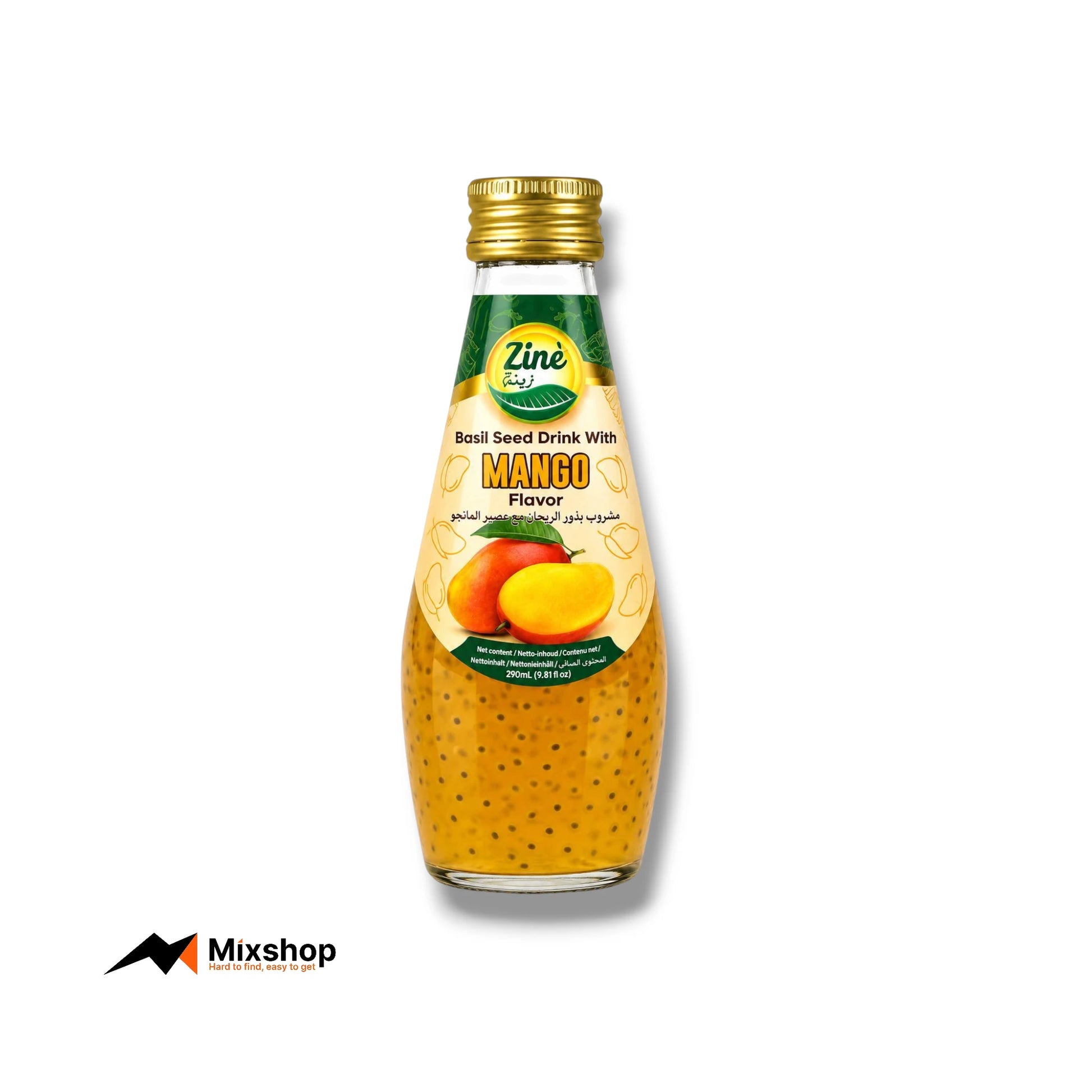 Ziné Basil Seed Drink Mango 290ml Product Image