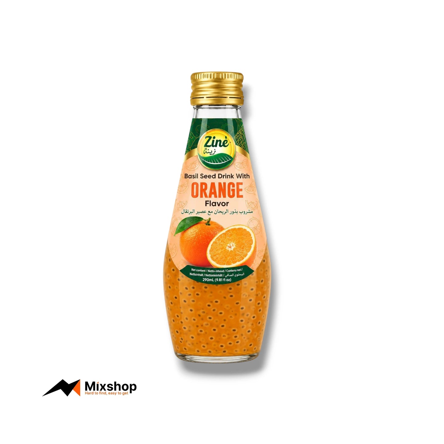 Ziné Basil Seed Drink Orange 290ml Product Image